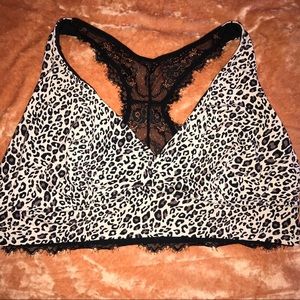 Maurices silky lace leopard bralette